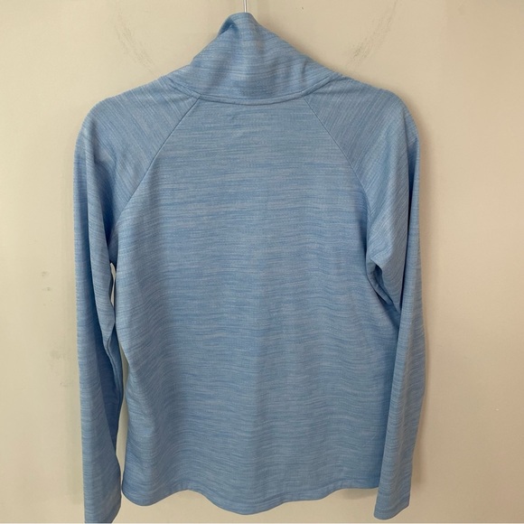 IBKUL Asymmetrical Zip Funnel Neck Pullover Size Large Blue Womens Sweatshirt 24 - Picture 7 of 10